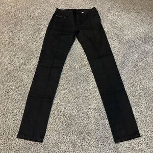 MAJE Size XS Euro 34 Black Slim Jeans Front Seam Zipper Detail R $385